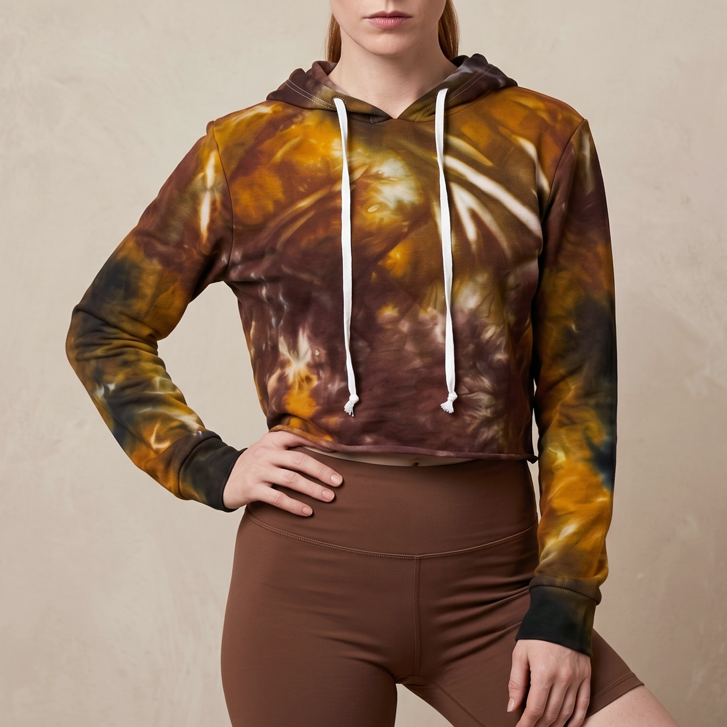 Baltic Amber Tie Dye Cropped Hoodie
