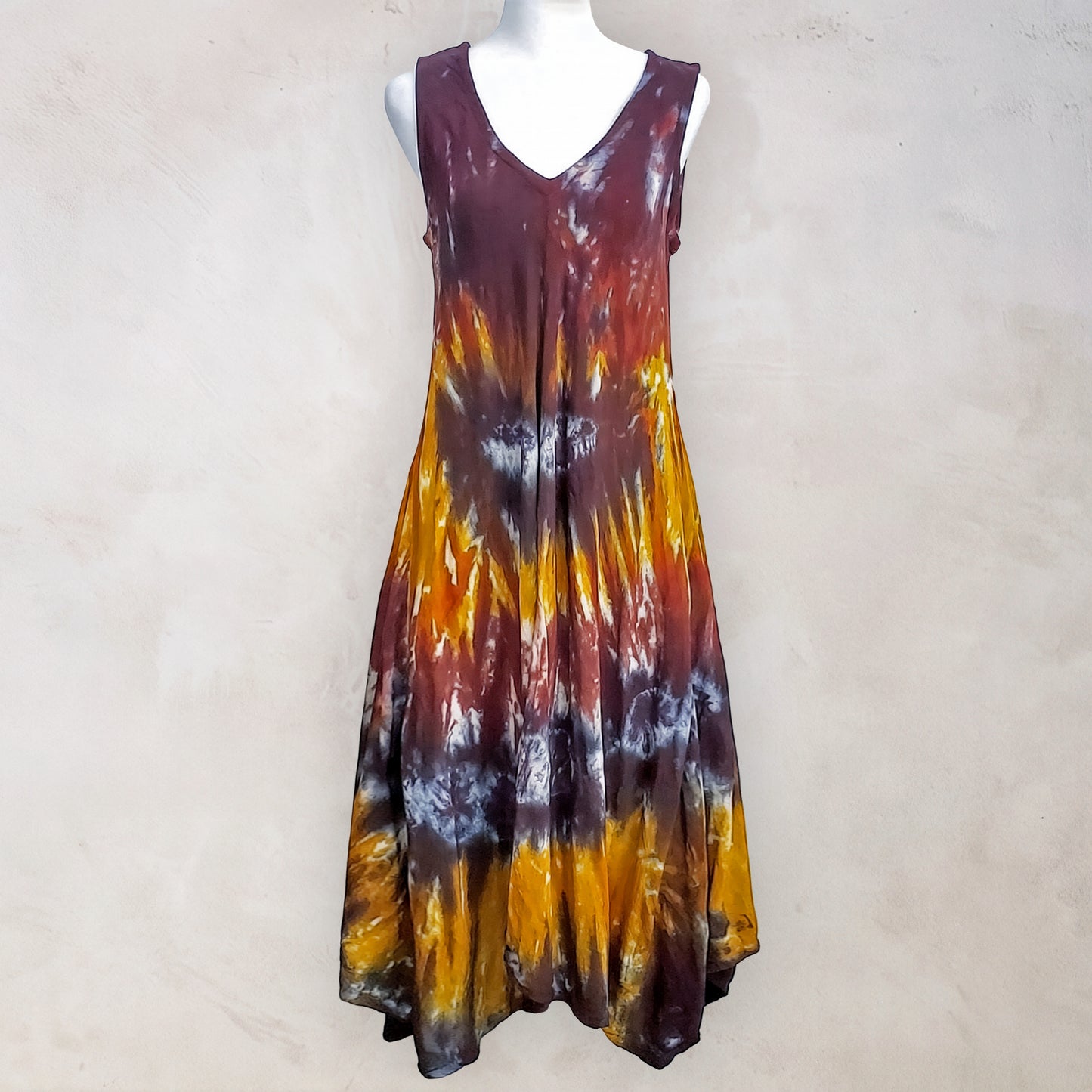 Baltic Amber Tie Dye Boho Dress