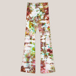 Ice dyed yoga pants featuring rusts and greens by Akasha Sun