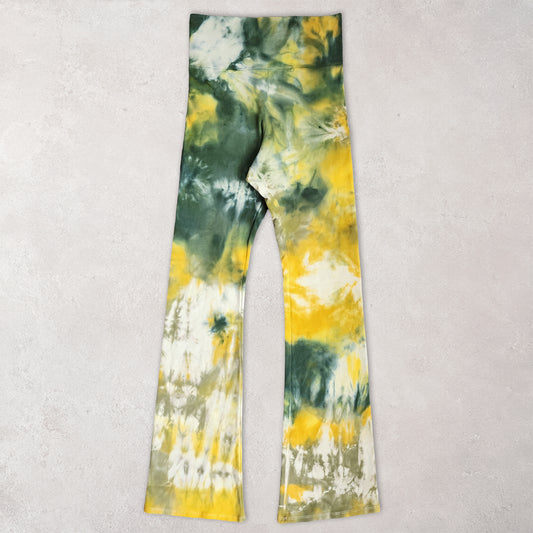 Citrus Moss Tie Dye Flare Leggings