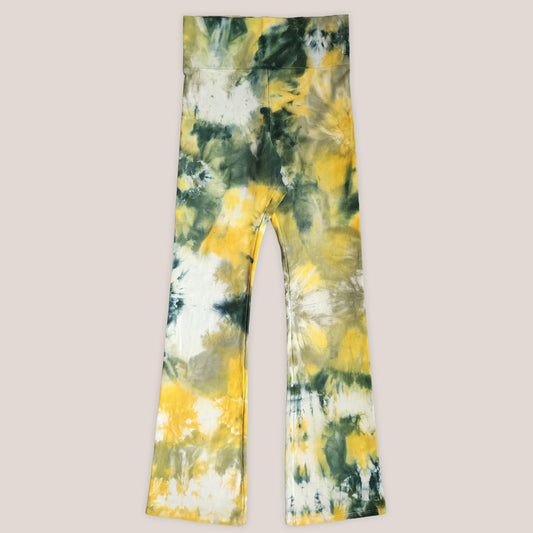 Citrus Moss Tie Dye Flare Leggings