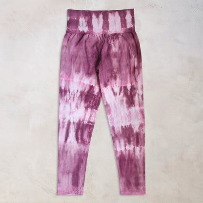 Dusty Rose Tie Dye Cotton Leggings