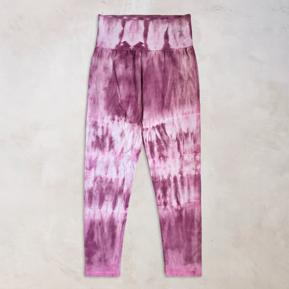 Dusty Rose Tie Dye Cotton Leggings