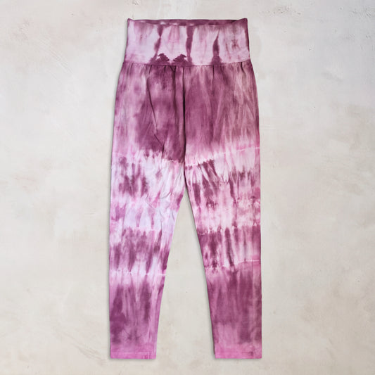 Dusty Rose Tie Dye Cotton Leggings