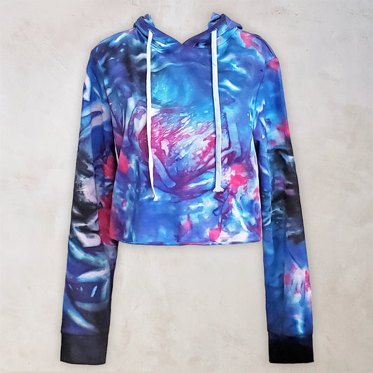 Ethereal Tie Dye Cropped Hoodie