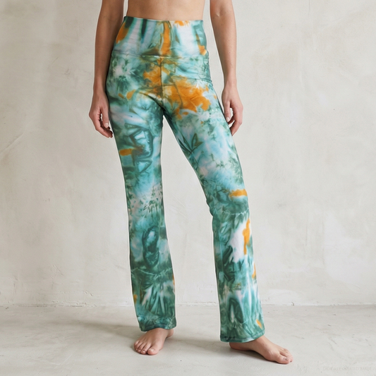 Forest Ember Tie Dye Flare Leggings