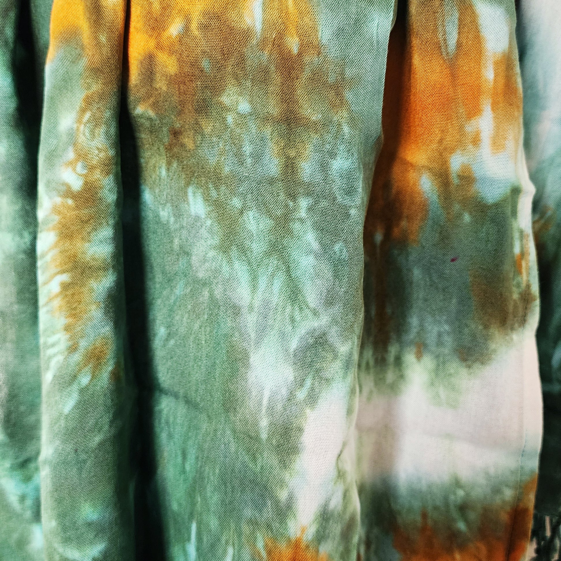 Close-up of a fabric with abstract multicolor pattern