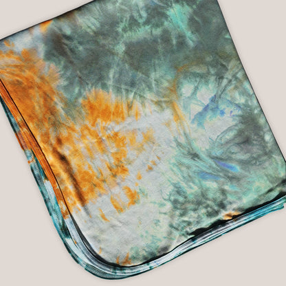 Forest Ember Tie Dye Organic Baby Blanket