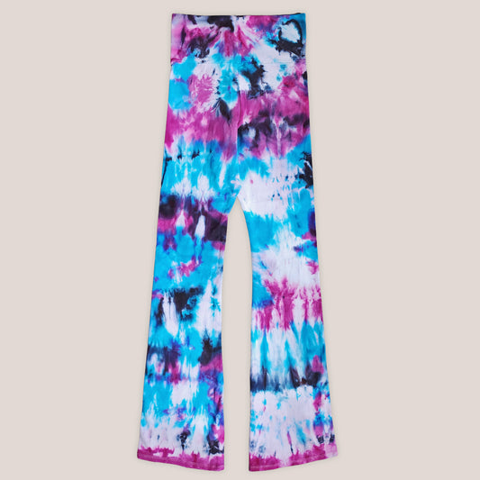 Galactic Spark Tie Dye Flare Leggings