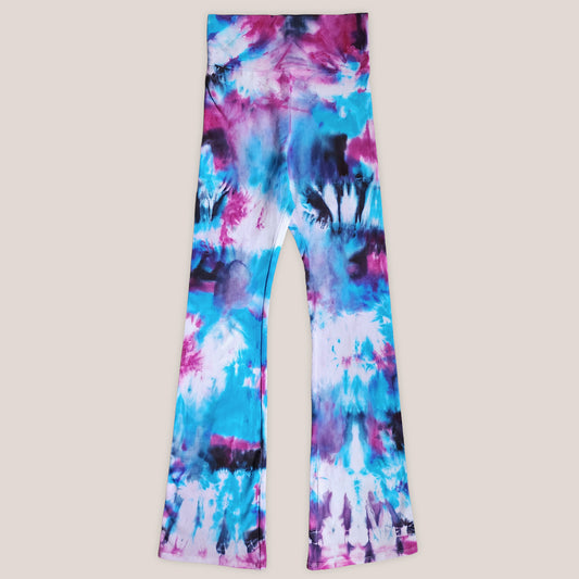 Galactic Spark Tie Dye Flare Leggings