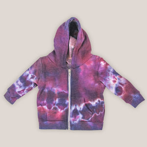 Purple tie dye baby jacket by Akasha Sun.