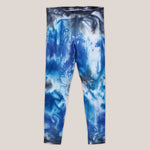 Blue and black tie dye leggings by Akasha Sun