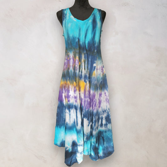 Lagoon Lily Tie Dye Boho Dress
