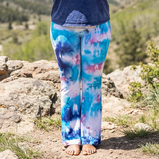 Larkspur Sky Tie Dye Flare Leggings