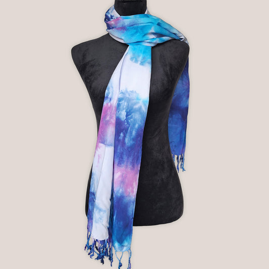 Larkspur Sky Tie Dye Boho Scarf