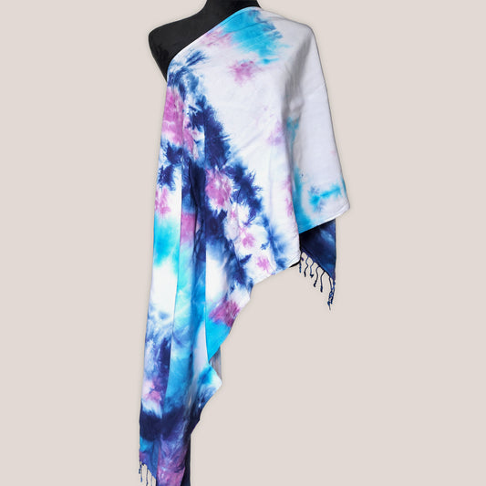 Larkspur Sky Tie Dye Boho Scarf