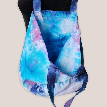 Larkspur Sky Tie Dye Cotton Tote Bag