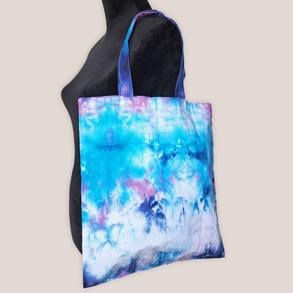 Larkspur Sky Tie Dye Cotton Tote Bag