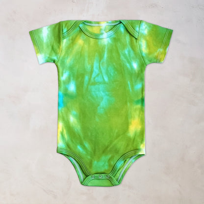 Lemon Lime Organic Tie Dye Baby Bodysuit