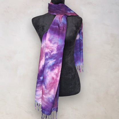 Lepidolite Tie Dye Boho Scarf
