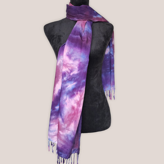 Lepidolite Tie Dye Boho Scarf