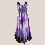 Purple and Black Tie Dye Dress by Akasha Sun