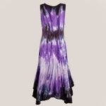 Purple and Black Tie Dye Dress by Akasha Sun