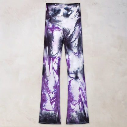 Liliana Tie Dye Flare Leggings