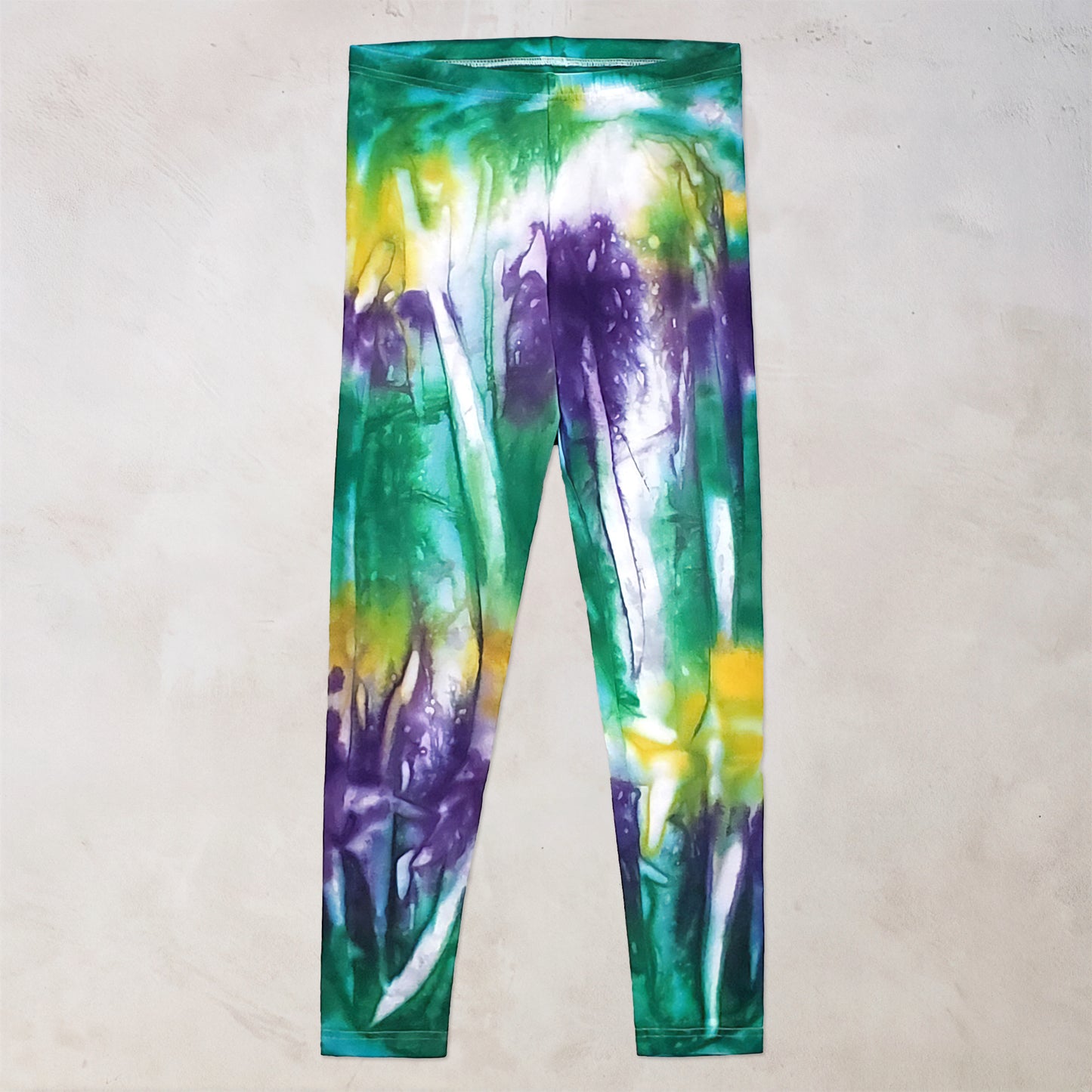 Mardi Gras Tie Dye Cotton Leggings