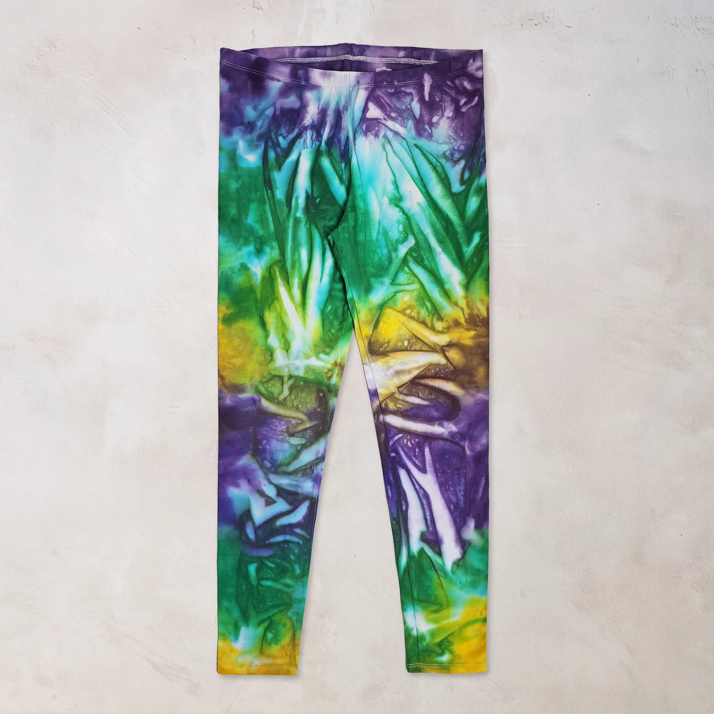 Mardi Gras Tie Dye Cotton Leggings