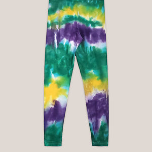 Mardi Gras tie dye leggings by Akasha Sun