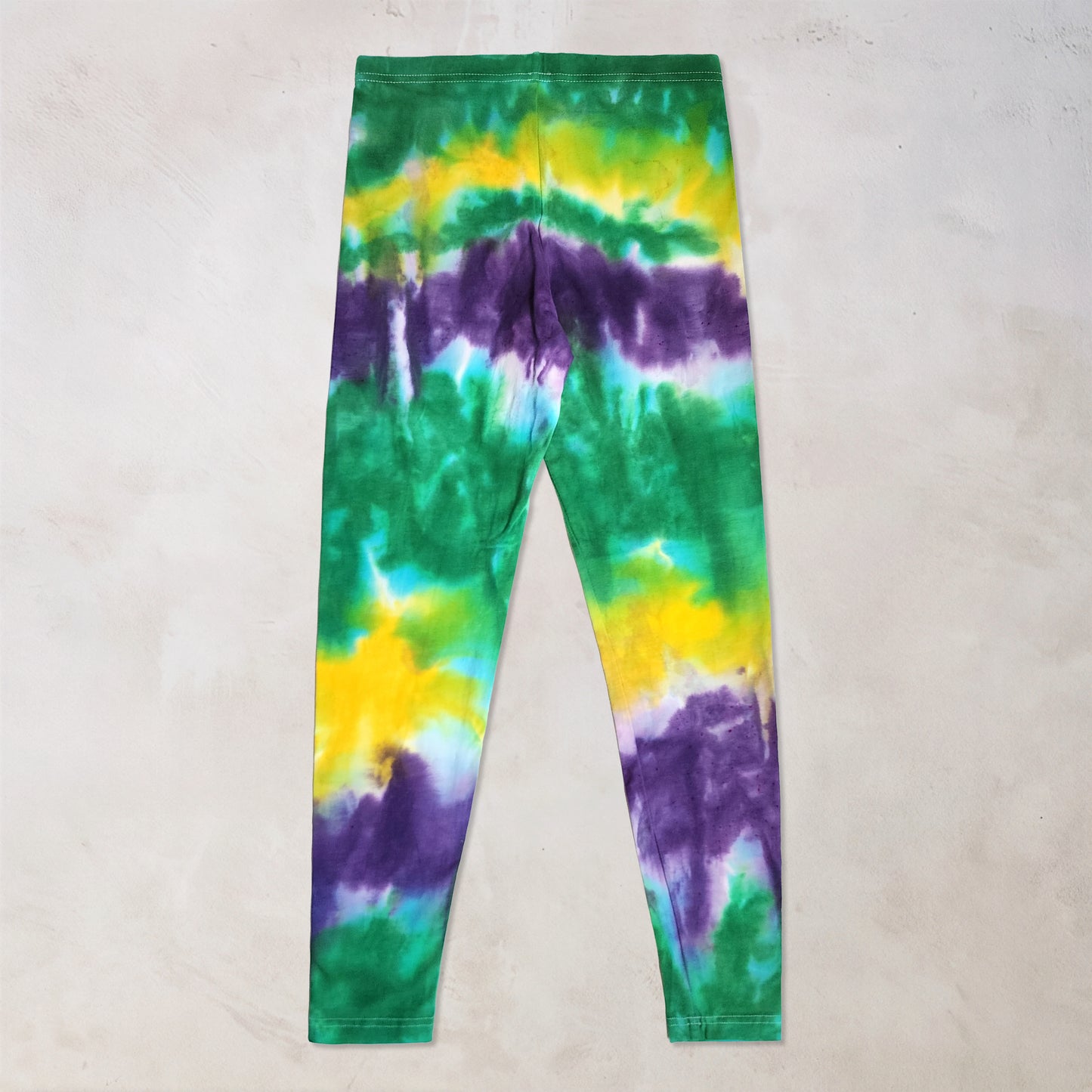 Mardi Gras Tie Dye Cotton Leggings