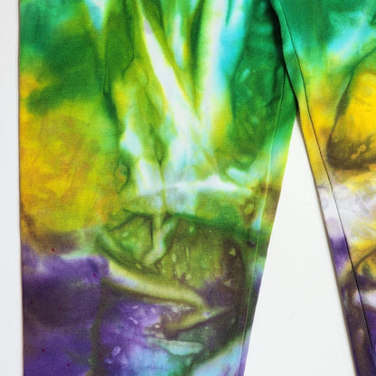 Mardi Gras Tie Dye Cotton Leggings