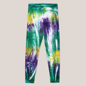 Mardi Gras tie dye leggings by Akasha Sun