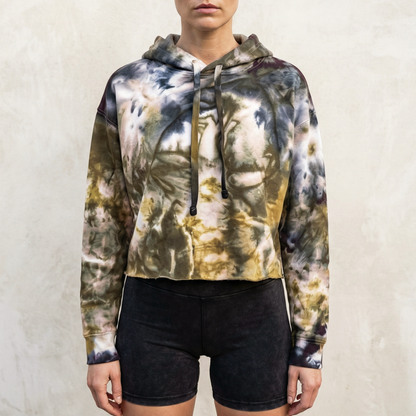 Moon Dust Tie Dye Cropped Hoodie
