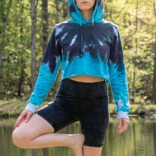 Nixie Tie Dye Cropped Hoodie