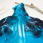 Blue and black tie dye hoodie crop top by Akasha Sun