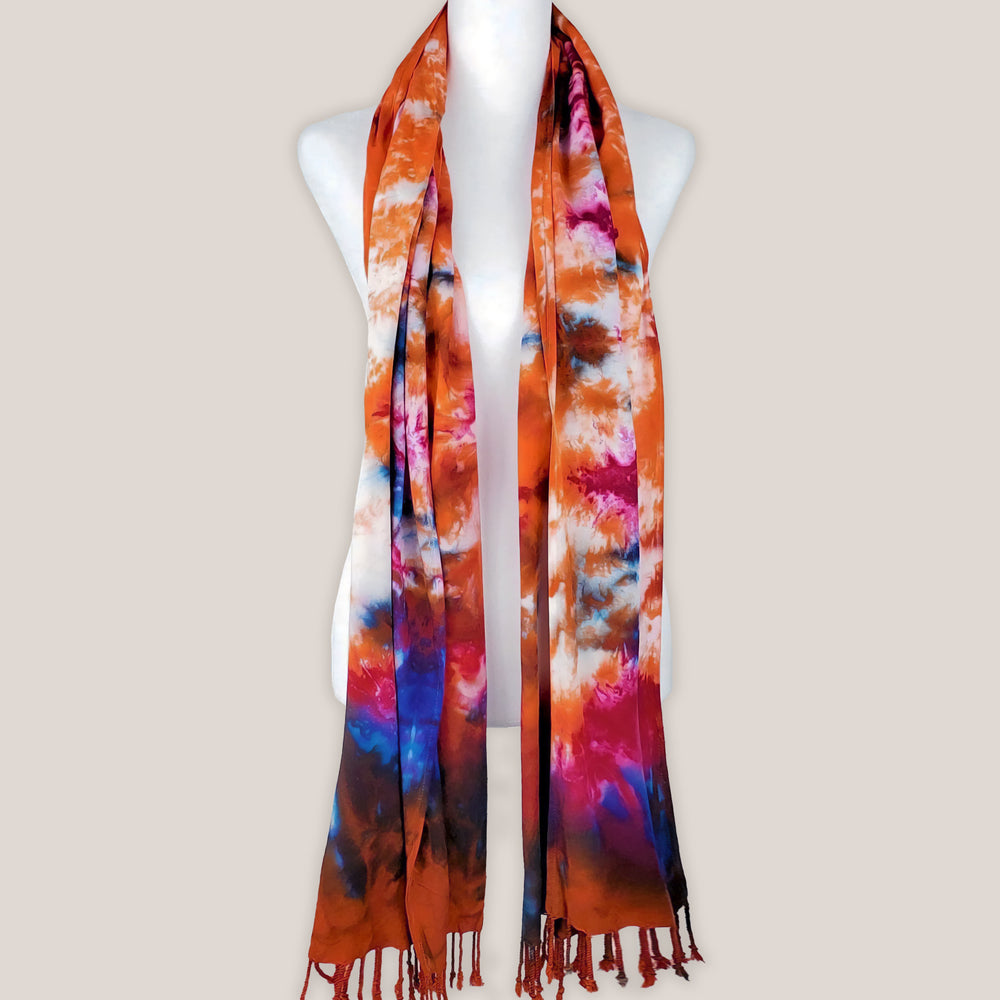 Rainbow Tie Dye Scarf by Akasha Sun