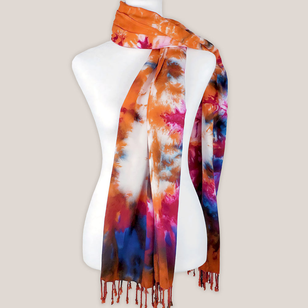 Rainbow Tie Dye Scarf by Akasha Sun