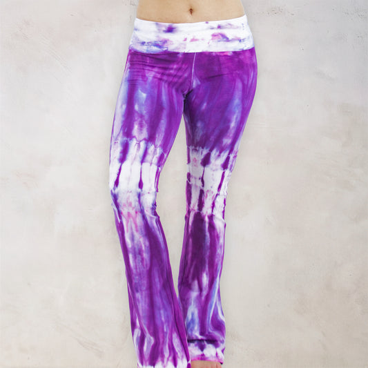 Purple Lilac Tie Dye Yoga Pants
