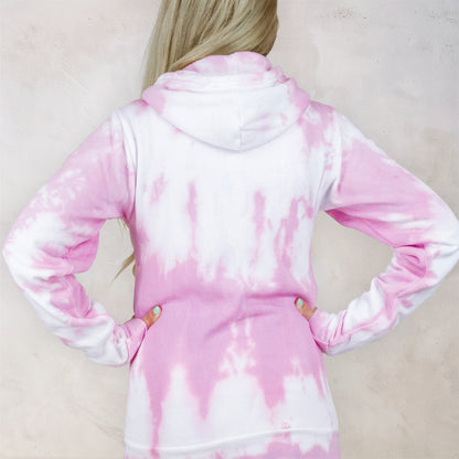 Rose Blush Tie Dye Fleece Jacket