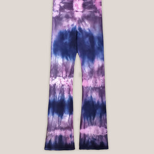 Purple and Navy Blue Tie Dye Yoga Pants by Akasha Sun