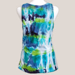 Teal and green tie dye tank top by Akasha Sun