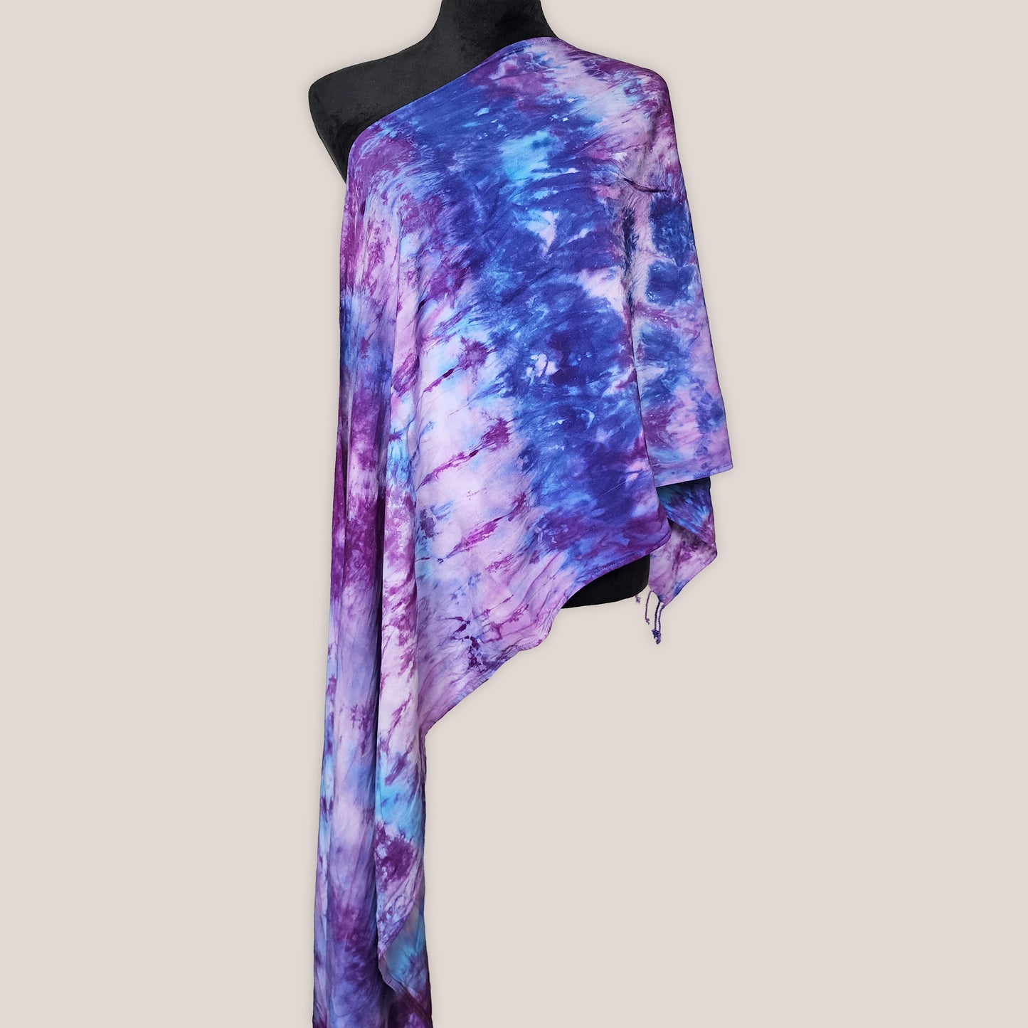 Stormy Iris Tie Dye Boho Scarf