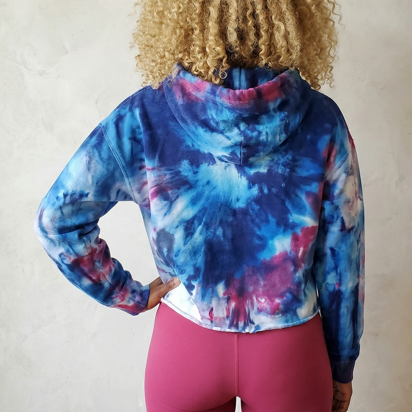 Third Eye Tie Dye Fleece Cropped Hoodie