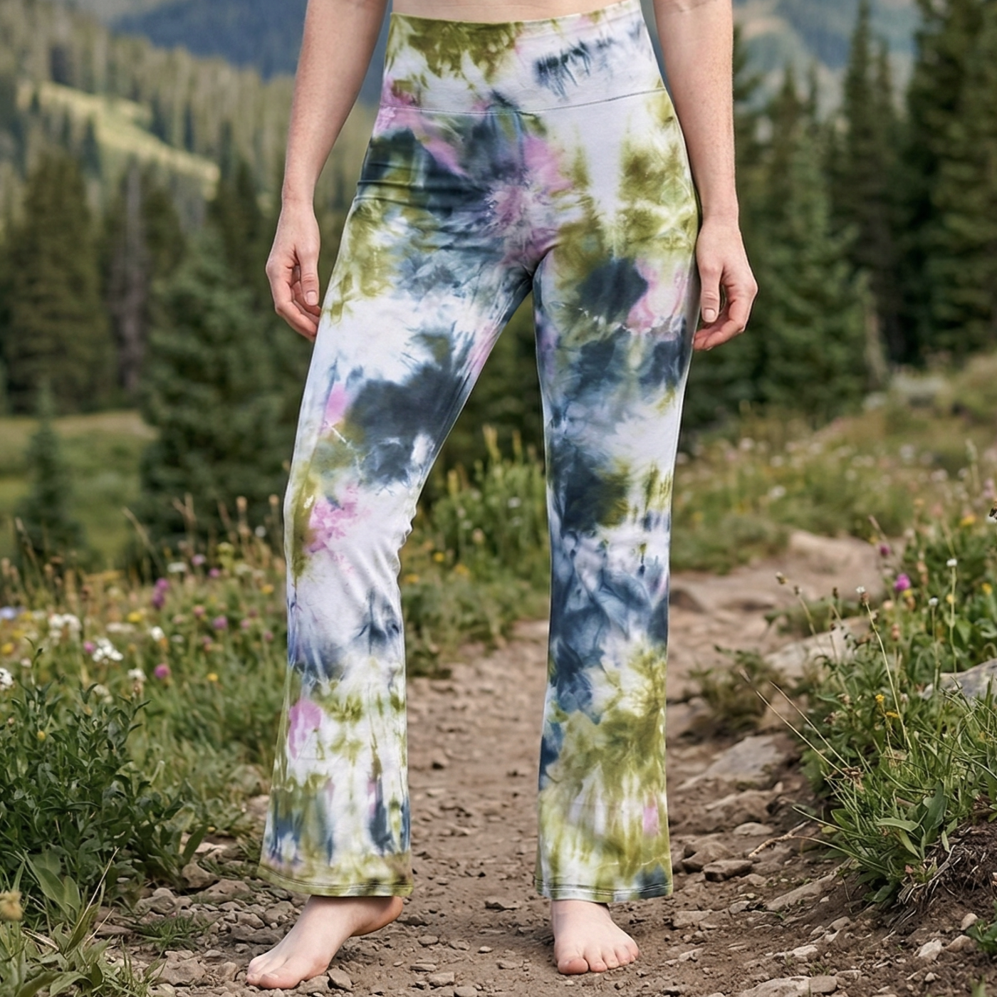 Wicked Grove Tie Dye Flare Leggings