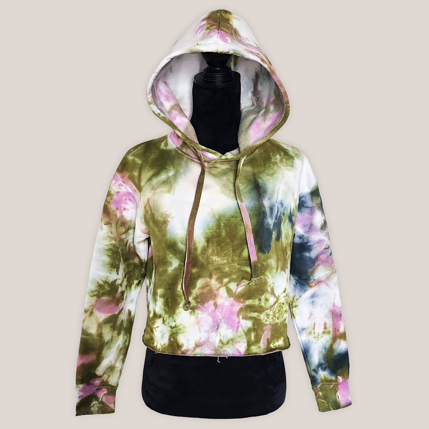 Wicked Grove Tie Dye Fleece Cropped Hoodie