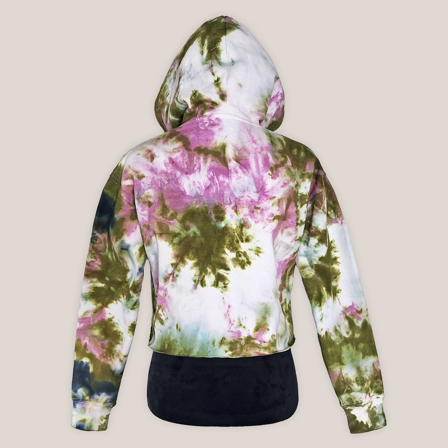 Tie dye hoodie on a beige background