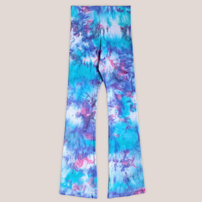 Wisteria Mist Tie Dye Flare Leggings