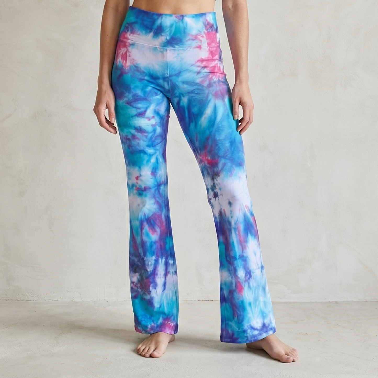 Wisteria Mist Tie Dye Flare Leggings